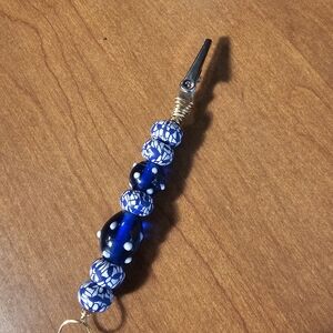 Blue Beaded Multifunctional Clip